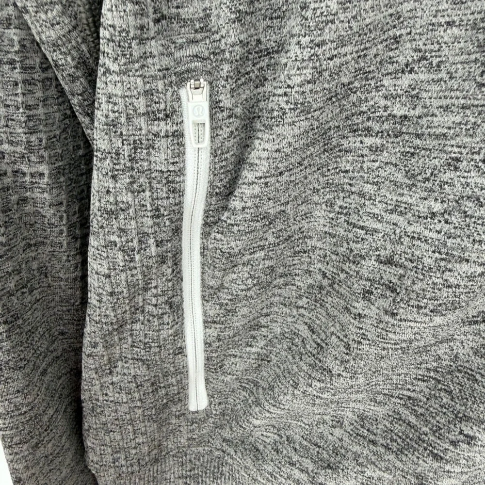 Lululemon Engineered Warmth Jacket Full Zip Grey Space Dye Merino Wool XL
